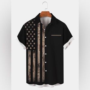 4x American Camo Lapel shirt